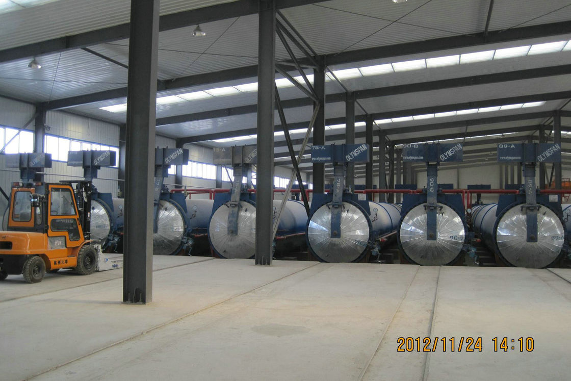 Nồi hấp hóa chất AAC với hơi nước bão hòa và nước ngưng tụ với áp suất và nhiệt độ cao