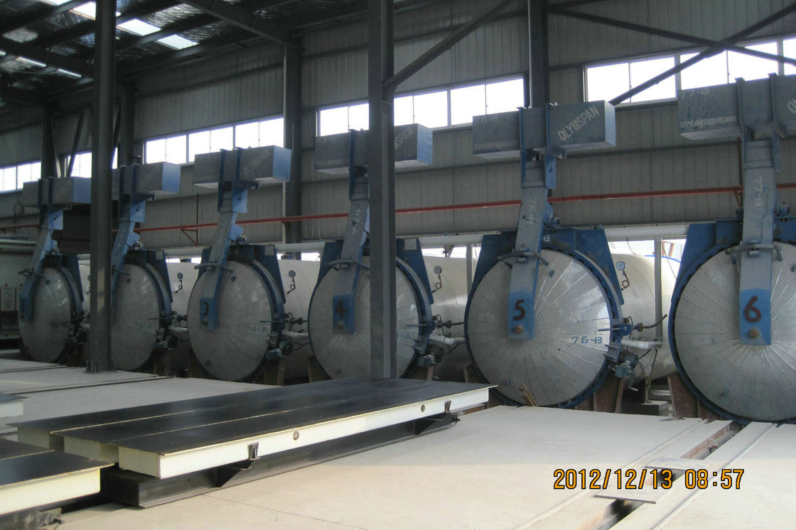 Nồi hấp hóa chất AAC với hơi nước bão hòa và nước ngưng tụ với áp suất và nhiệt độ cao